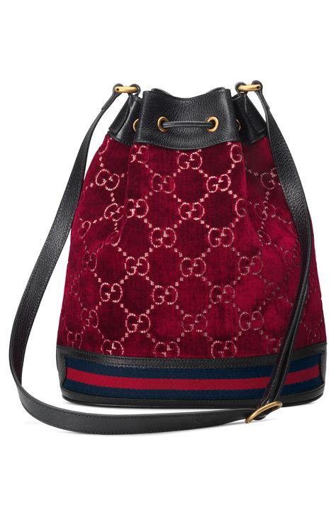 gucci blue velvet bucket bag|gucci bucket bag velvet.